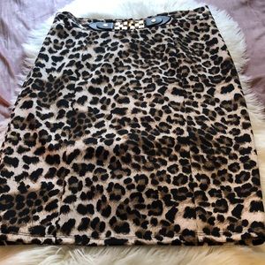 XL Leopard print pencil skirt